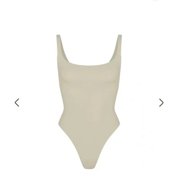 Skims Fits Everybody Square Neck Bodysuit large talc NWT - Picture 1 of 6